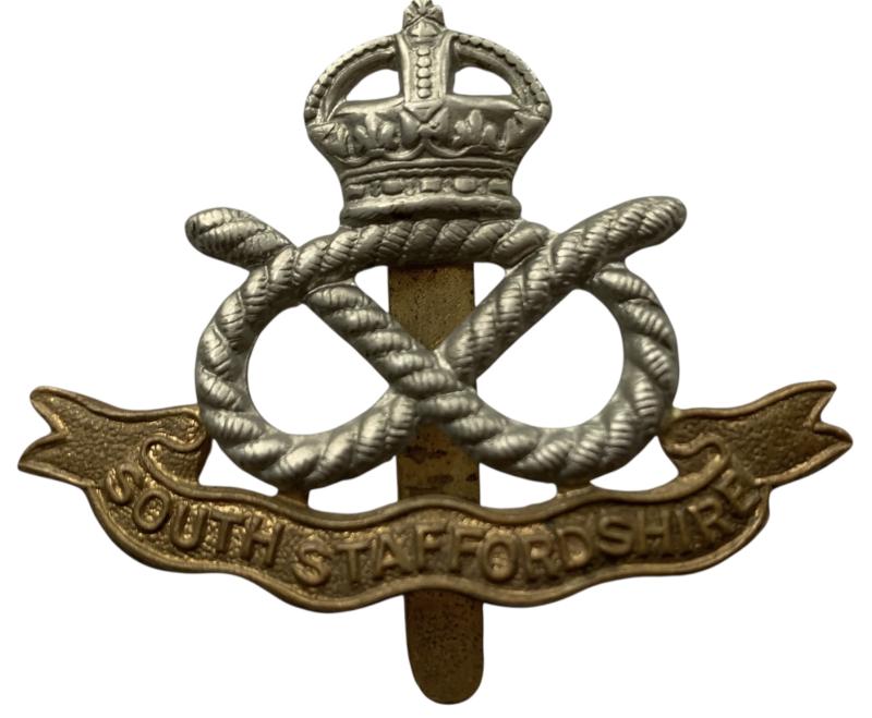 British (Airborne) South Staffordshire Regiment Cap Badge - Nice Used Condition