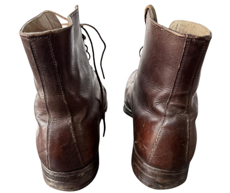 British Brown Leather Officers Boots 1941 - Nice Used Condition
