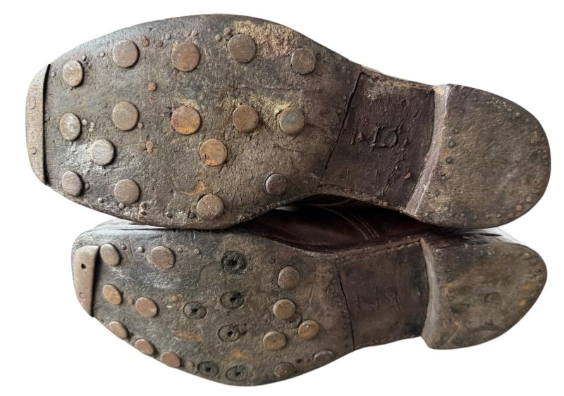 British Brown Leather Officers Boots 1941 - Nice Used Condition