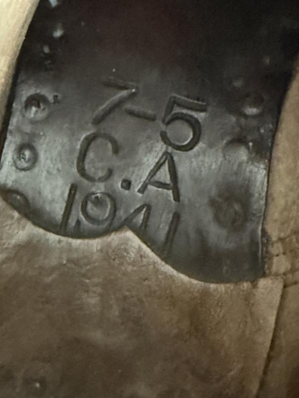 British Brown Leather Officers Boots 1941 - Nice Used Condition