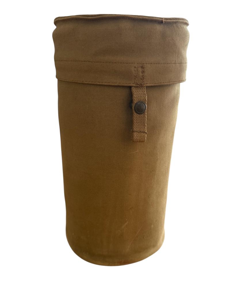 British (Airborne) Thermos Flask And Webbing Carrier 1944 - Nice Used Condition