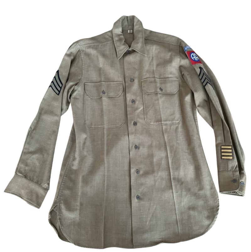 U.S. Flannel Shirt Original Mounted 82nd Airborne Size 15/33  - Mint Condition
