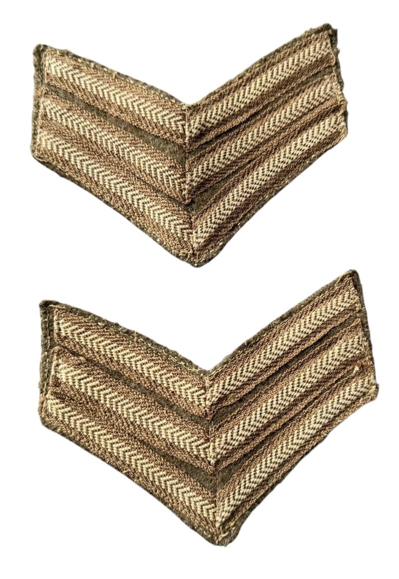 Pair Of British WW II Sergeant Stripes  Nice Used Condition