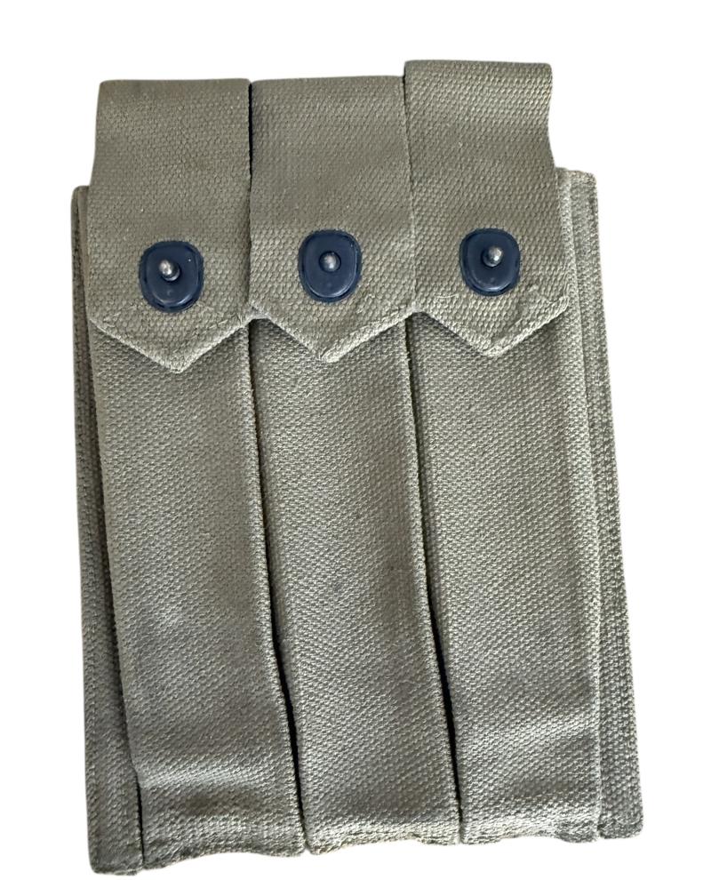 U.S.M.C. Three Pocket30 Round Magazine  Thompson Magazine Pouch 1944 - Nice Used Condition