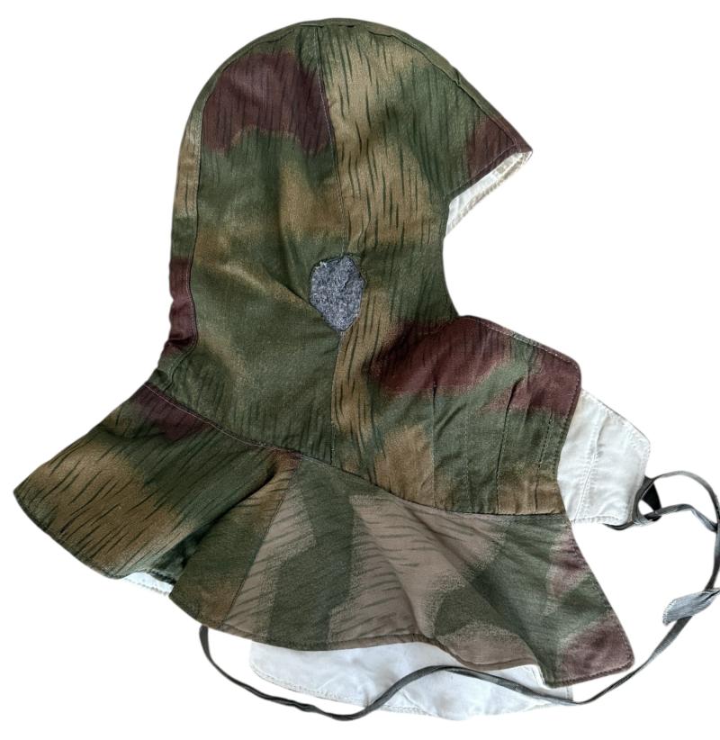 WH (Heer) Reversible 'Sumpftarn' Camouflage Hood- Nice Used Condition