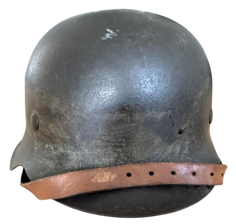 WH (Heer) M42 Single Decal Combat Helmet - Nice Used Condition