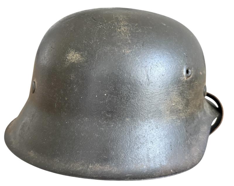 WH (Heer) M42 Single Decal Combat Helmet - Nice Used Condition