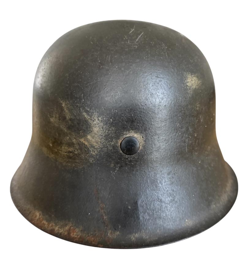 WH (Heer) M42 Single Decal Combat Helmet - Nice Used Condition