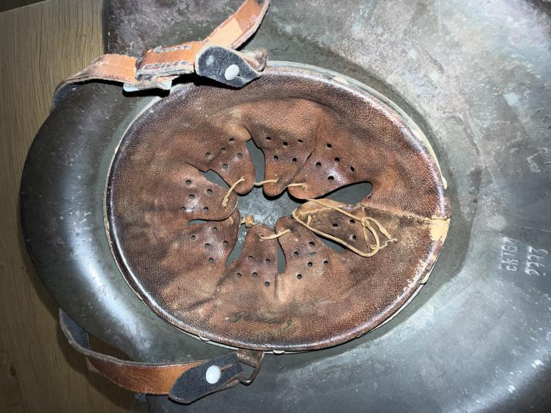 WH (Heer) M42 Single Decal Combat Helmet - Nice Used Condition