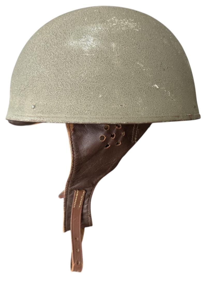 British Dispatch Riders i.e. Motorcyclist Helmet Large Size Size 7 1/4 Dated 1943 - Nice Used Condition