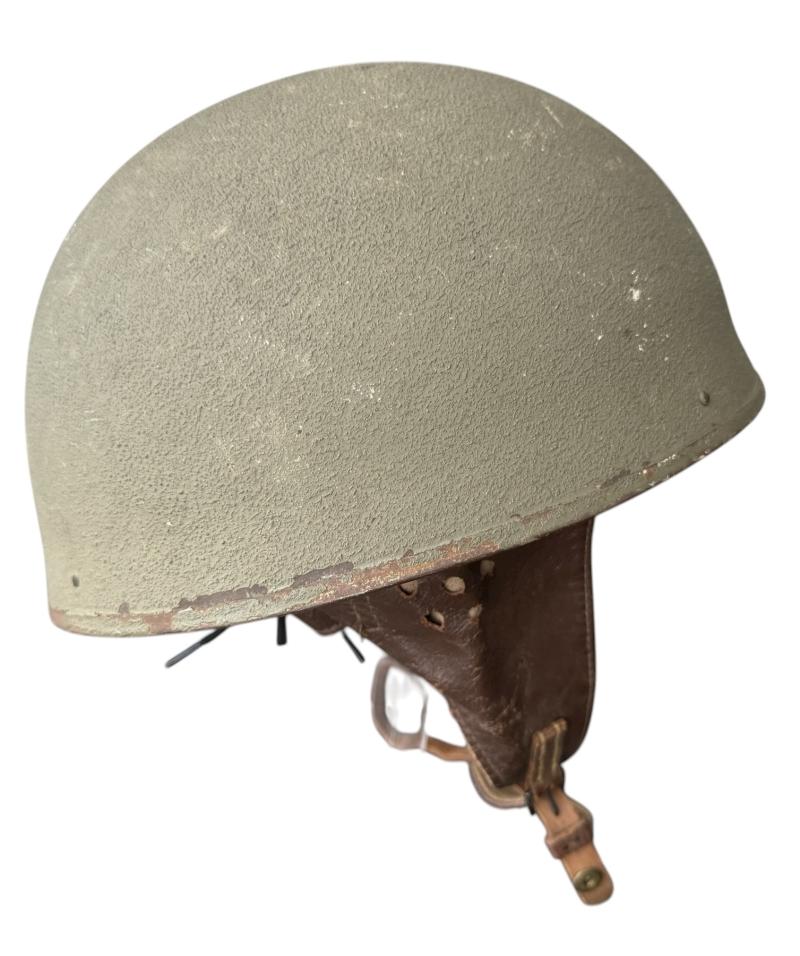 British Dispatch Riders i.e. Motorcyclist Helmet Large Size Size 7 1/4 Dated 1943 - Nice Used Condition