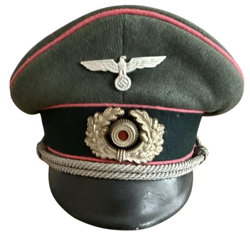 WH (Heer) 'Panzer' Officer's Visor Cap - Nice Used Condition
