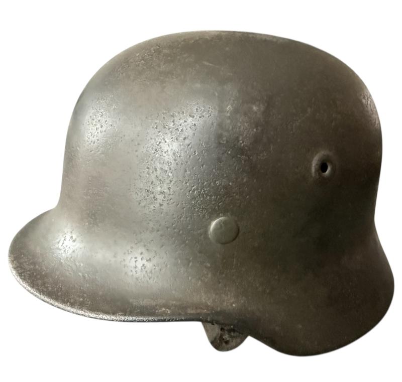 WH (Heer) M40 Named Combat Helmet - Nice Used Condition