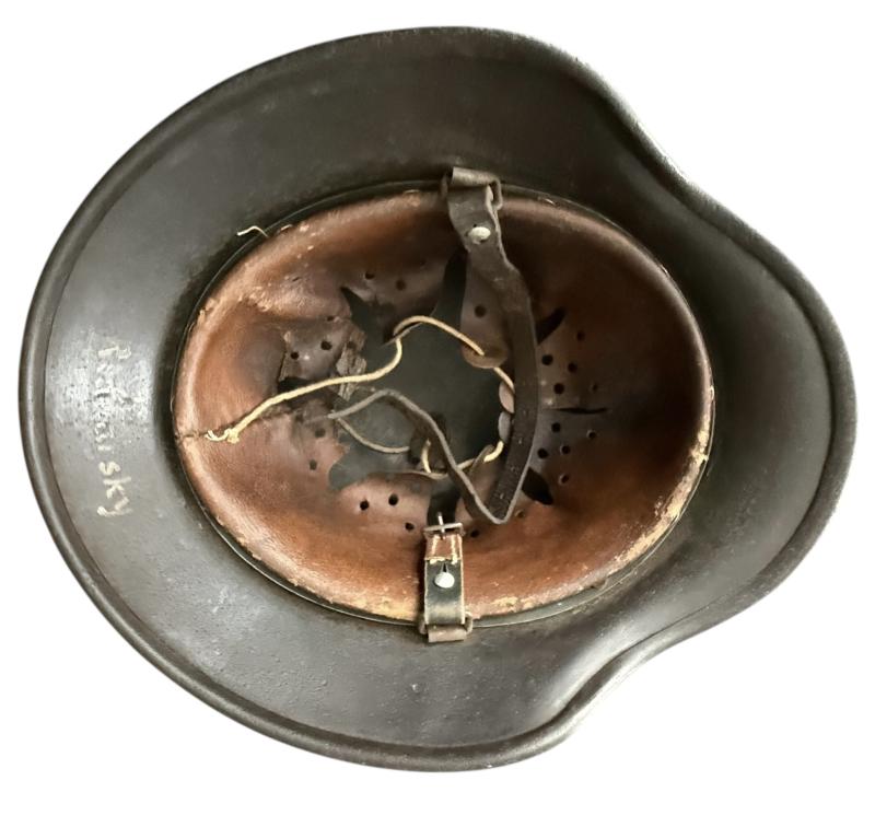 WH (Heer) M40 Named Combat Helmet - Nice Used Condition