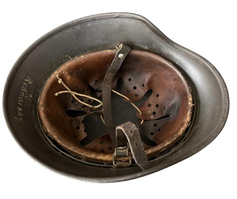 WH (Heer) M40 Named Combat Helmet - Nice Used Condition
