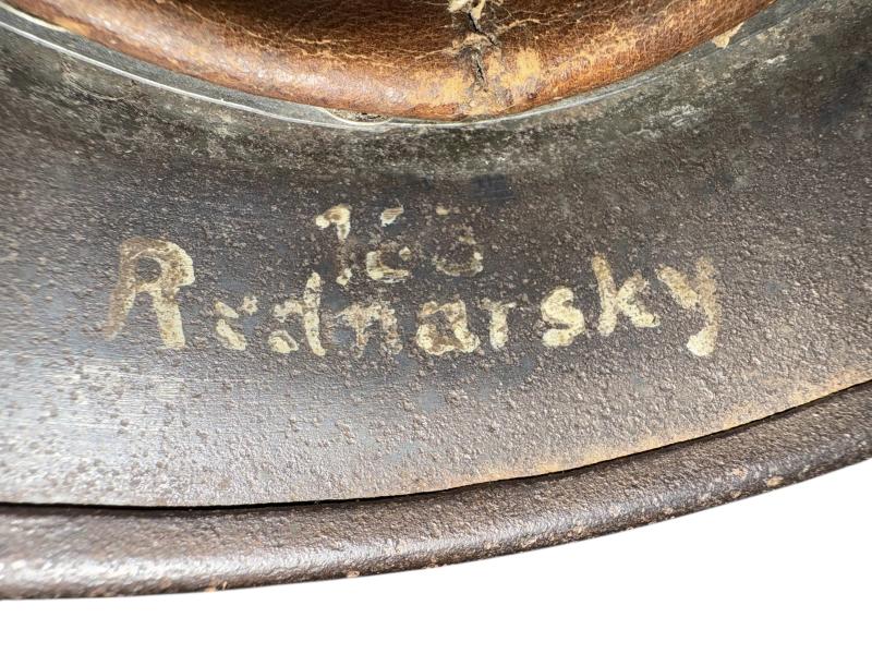 WH (Heer) M40 Named Combat Helmet - Nice Used Condition