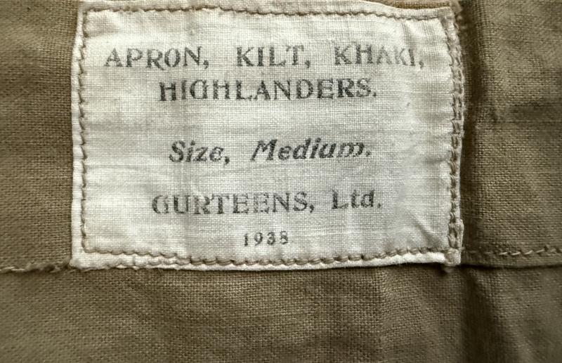 Scottish Kilt Apron Highlanders  1935 - Nice Used Condition