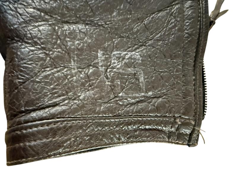 US Navy Aero Leather Flyers Flight Trousers M-446A Pants HLB Corp. 42 WWII - Nice Used Condition