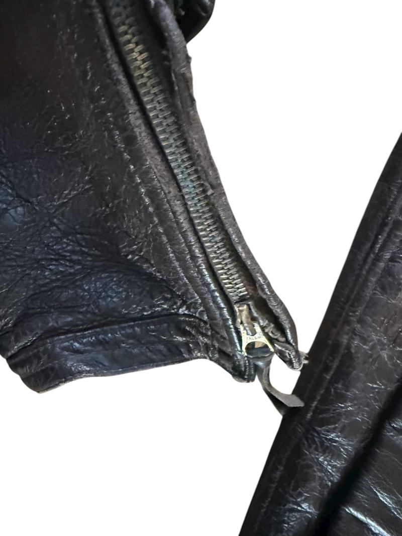 US Navy Aero Leather Flyers Flight Trousers M-446A Pants HLB Corp. 42 WWII - Nice Used Condition