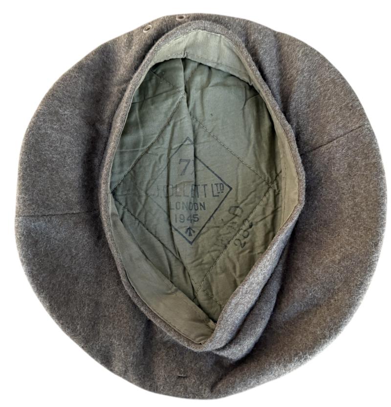 British Khaki General Service Beret 1945 - Nice Used Condition