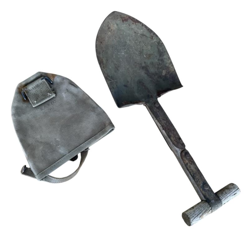 U.S. (Airborne) M-1910 Shortened T-Shovel & Cover - Nice Used Condition