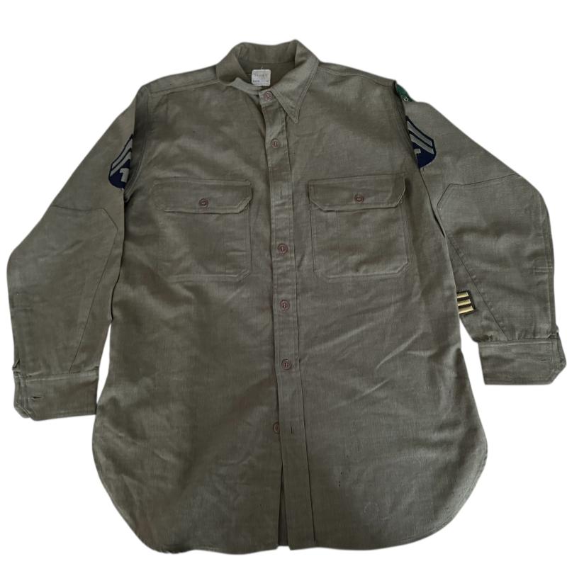 U.S. Flanel Shirt Original 91st Infantry Division Mounted 1935 - Mint Condition