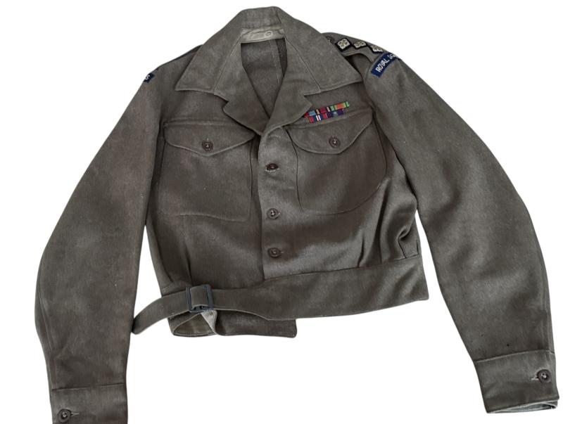 British Officers Battle Dress Mounted To A Royal Signals Captain - Nice Used Condition