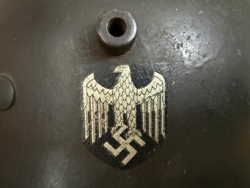 WH (HEER) M18 Single Decal Helmet - Nice Used Condition