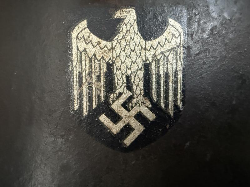 WH (HEER) M18 Single Decal Helmet - Nice Used Condition