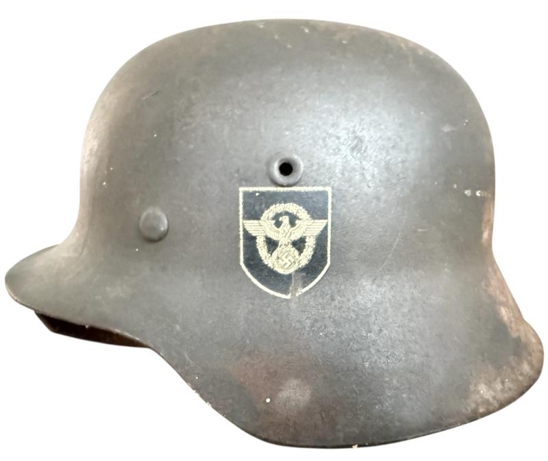 M42 Double Decal Polizei Combat Helmet Named  