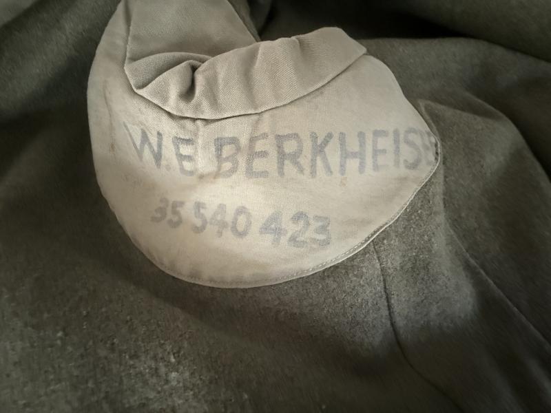 U.S. M41 Field Jacket 34R 10th Mountain Division Named W.E. Berkheiser - Nice Used Condition