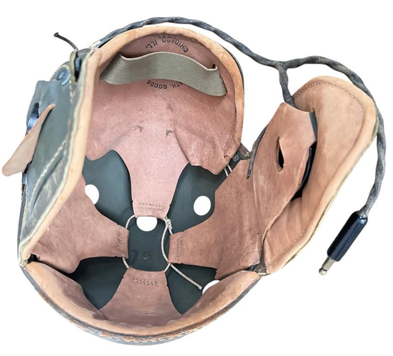 U.S. Tank i.e. Crash Helmet Complete With Earphones And Goggles - Nice Used Condition