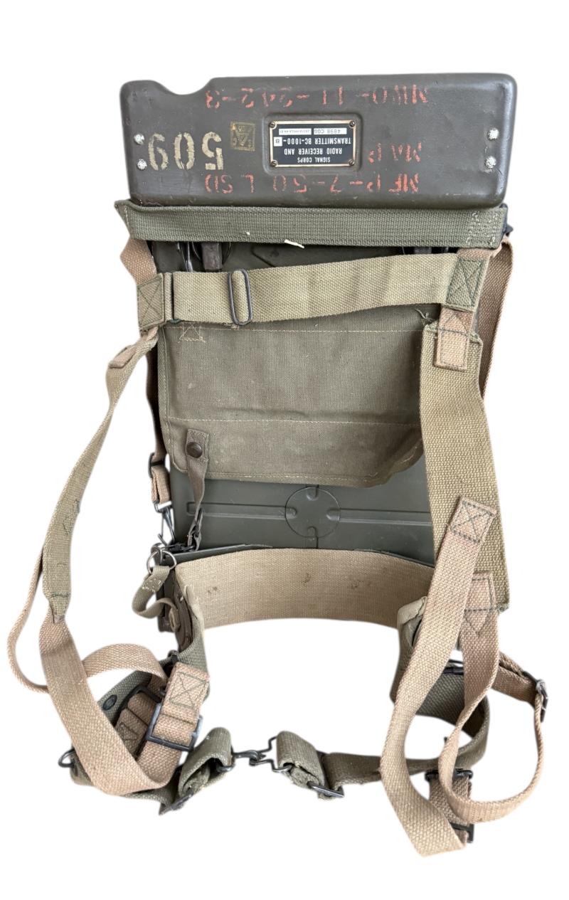 U.S. BC-1000 (SCR-300) Back Pack Radio 1944 Dated Complete - Nice Used Condition