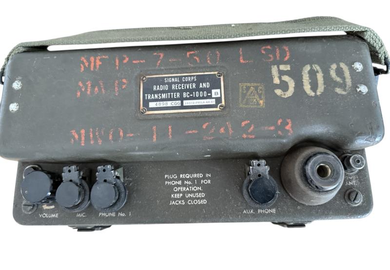 U.S. BC-1000 (SCR-300) Back Pack Radio 1944 Dated Complete - Nice Used Condition
