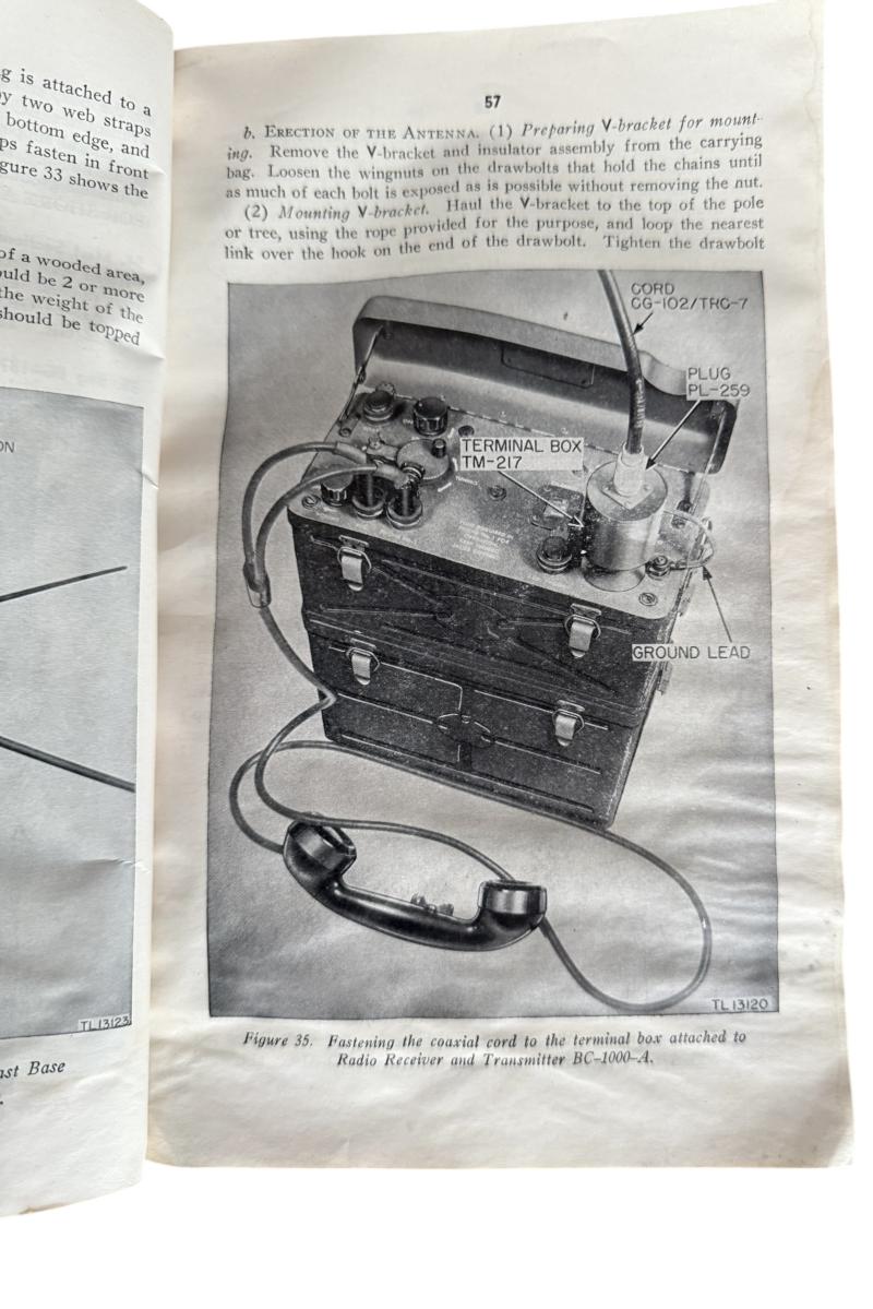 U.S. BC-1000 (SCR-300) Back Pack Radio 1944 Dated Complete - Nice Used Condition