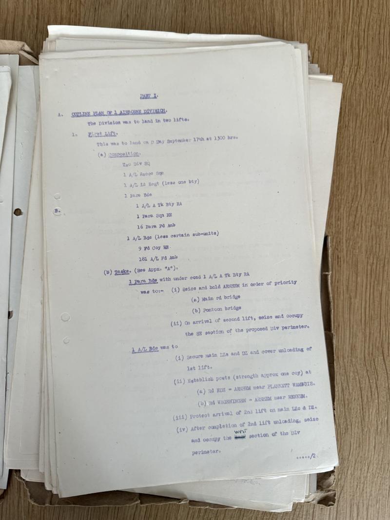 Extremely Rare Official Military After The Battle Report Arnhem 1944 - Nice Used Condition