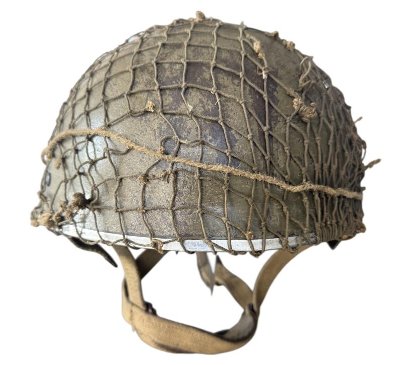 British (Airborne) MK3 Paratrooper/Airborne Combat Helmet 1944 Size 8 3/8 - Nice Used Condition