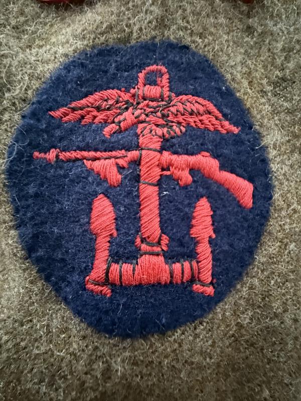 British 1937 Pattern Battle Dress Mounted To A Commando of Danish Nationality - Nice Used Condition