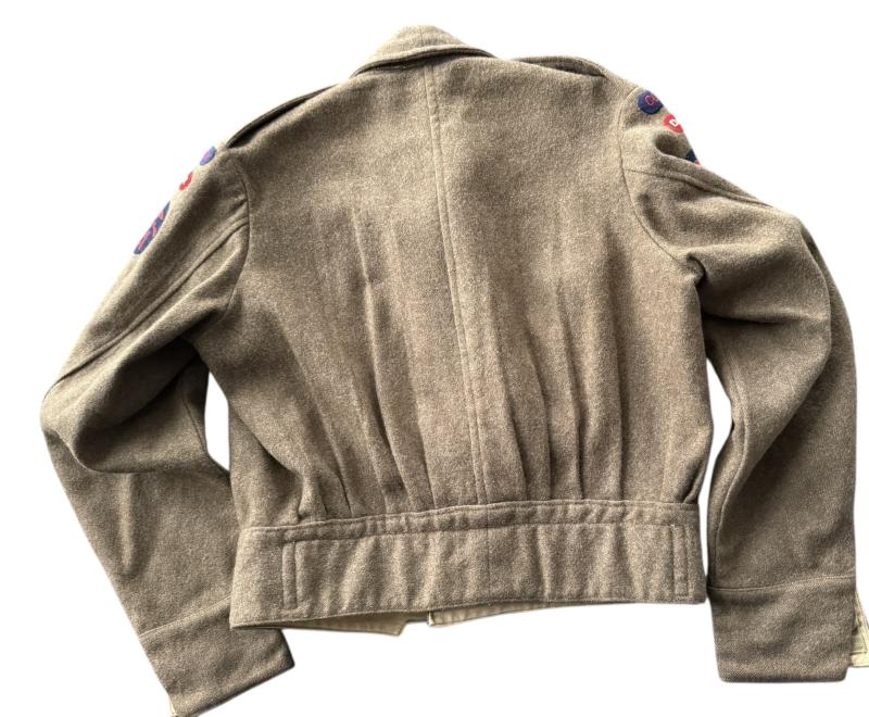 British 1937 Pattern Battle Dress Mounted To A Commando of Danish Nationality - Nice Used Condition