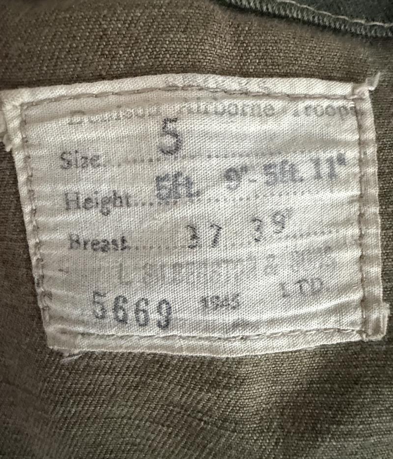 British (Airborne) 2nd Pattern Denison Smock Size 5 dated 1945 - Nice Used Condition