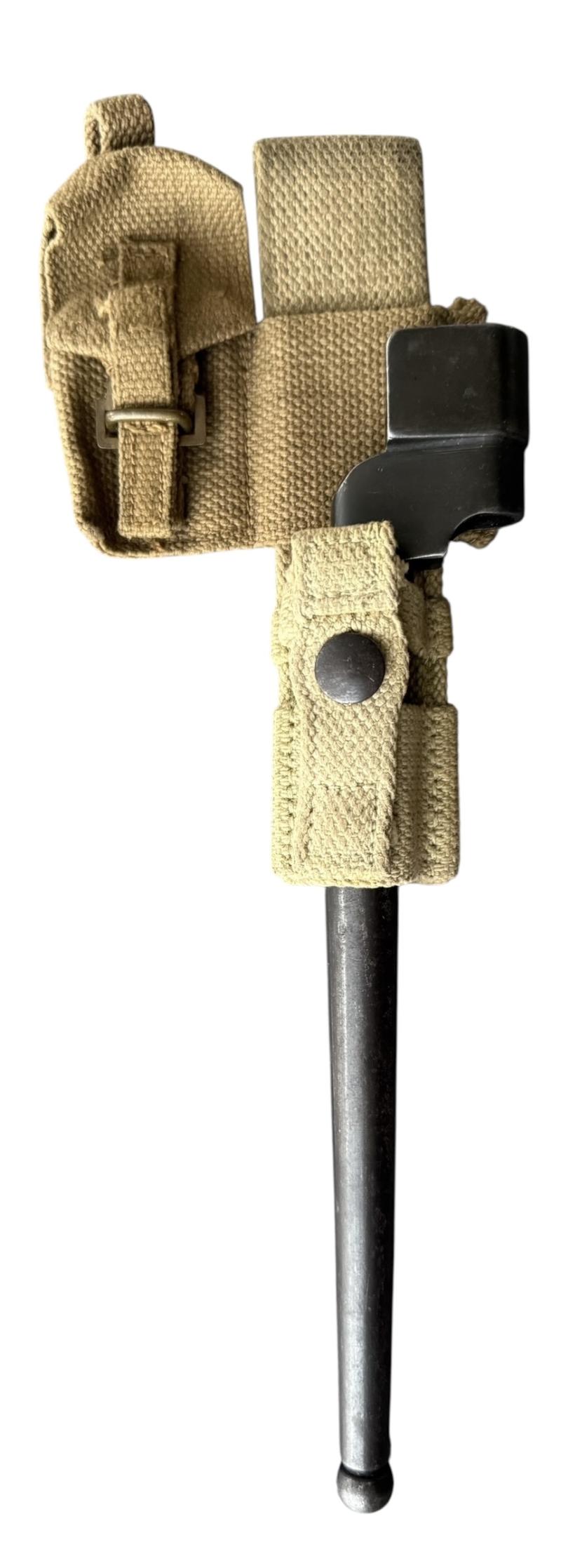 British (Airborne) Bayonet Frog And Cruciform Bayonet - Nice Used Condition