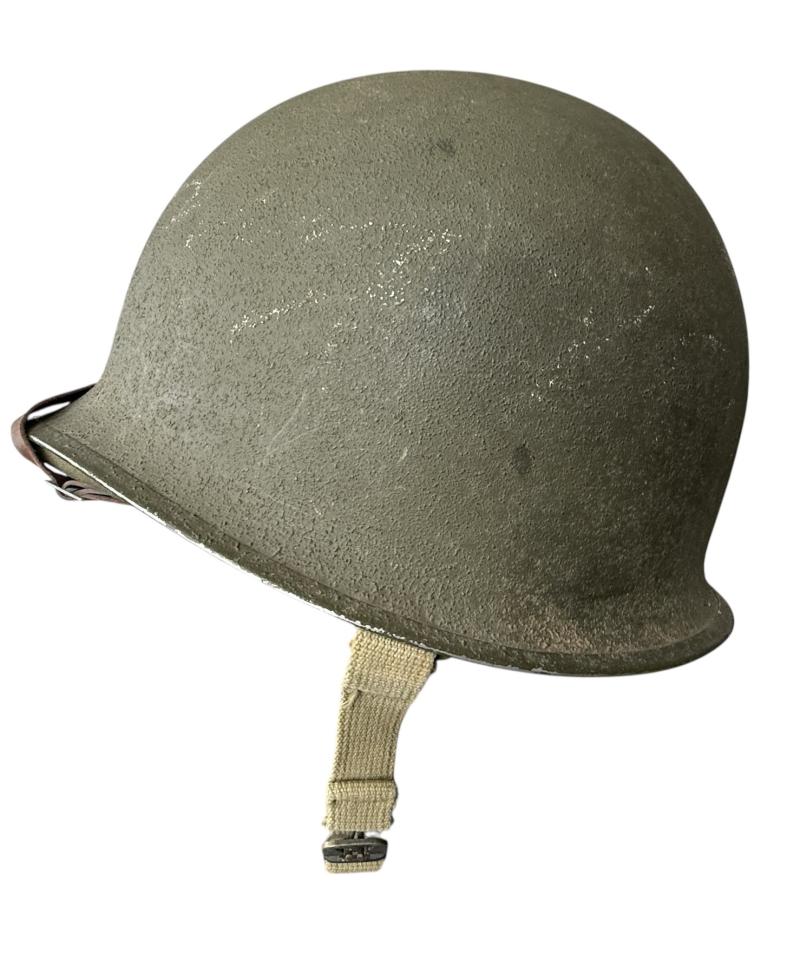 U.S. M1 Helmet Fitted With Hawley Liner - Nice Used Condition
