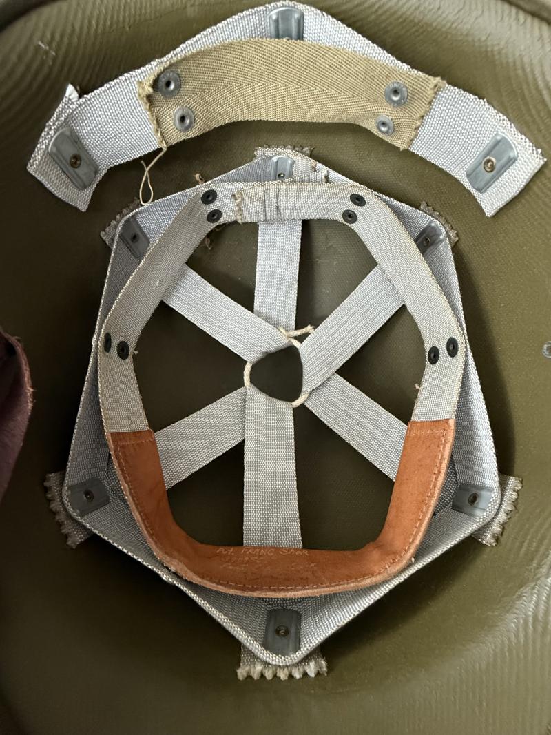 U.S. M1 Helmet Fitted With Hawley Liner - Nice Used Condition