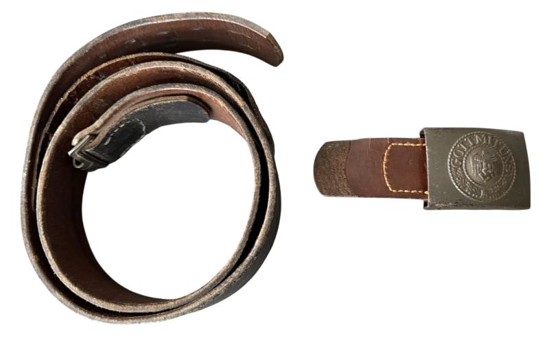 WH (Heer) EM/NCO's Belt & Buckle - Nice Used Condition