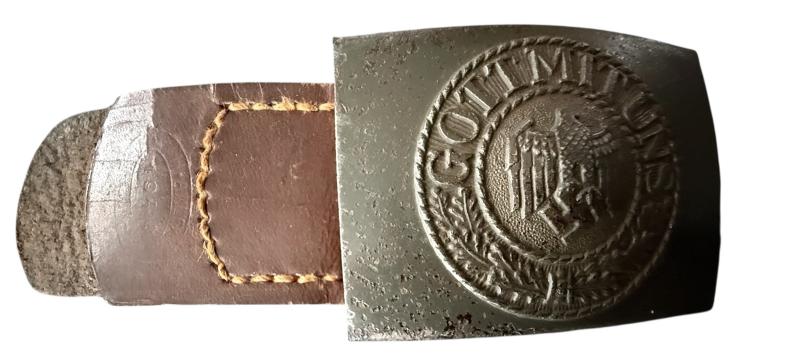 WH (Heer) EM/NCO's Belt & Buckle - Nice Used Condition