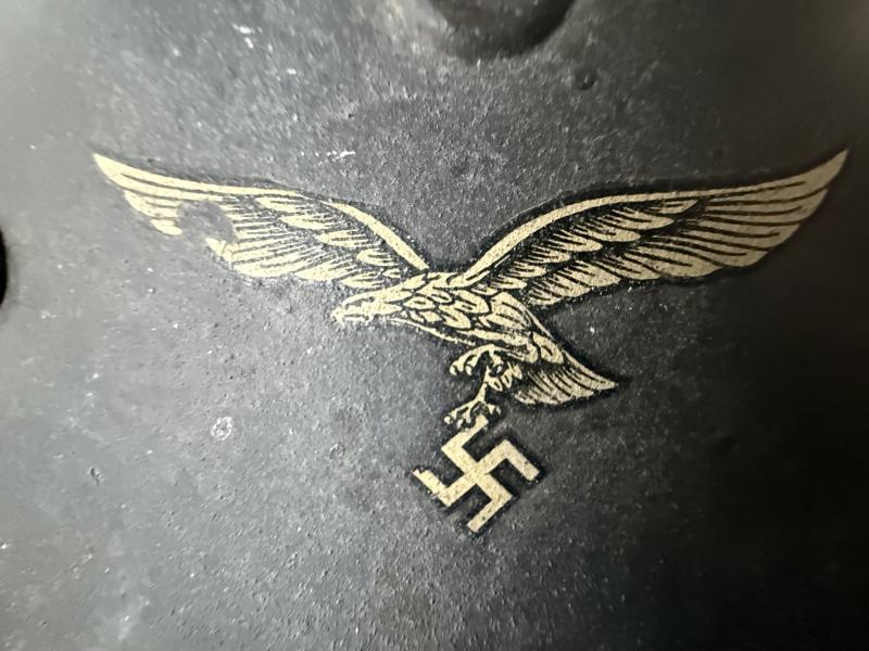 WH (Luftwaffe) Single Decal M40 Combat Helmet - Nice Used Condition