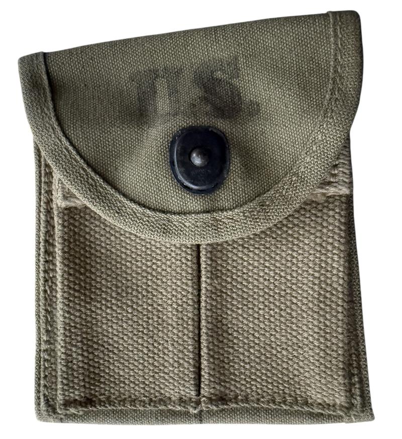 U.S. Double Pocket Magazine Pouch 1943 - Nice Used Condition