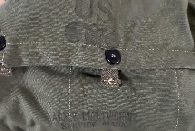 U.S. M3 Lightweight Gas Mask and M6 Carrier - Unissued Condition