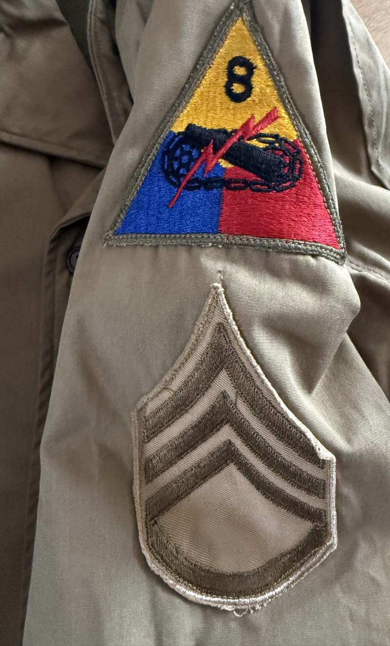 U.S. M1941 Field Jacket Mounted To 8th Armored Staff Sergeant - Near Mint Condition