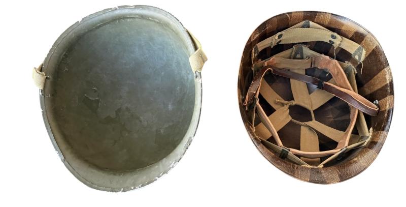 U.S. M1 Helmet Fitted With M1 Westinghouse Liner - Nice Used Condition